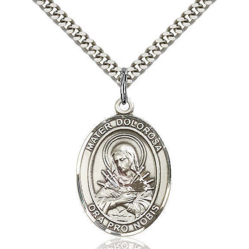 Mater Dolorosa Sterling Silver Medal